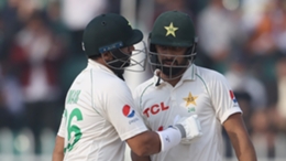 Pakistan openers Abdullah Shafique (right) and Imam-ul-Haq