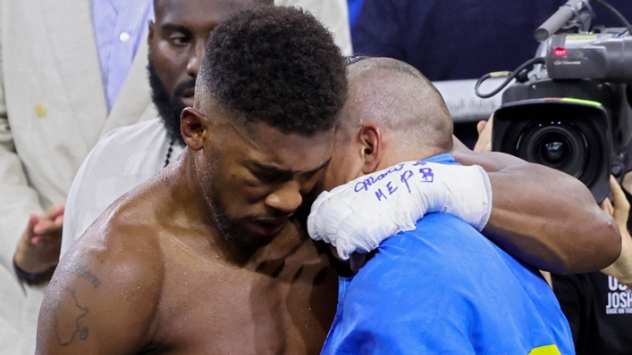 Anthony Joshua cut a frustrated figure following his defeat to Oleksandr Usyk