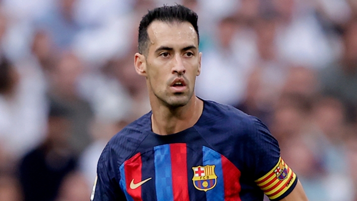 Sergio Busquets' contract at Barcelona runs to the end of the season