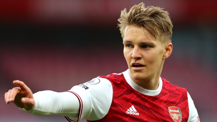 Martin Odegaard in action for Arsenal