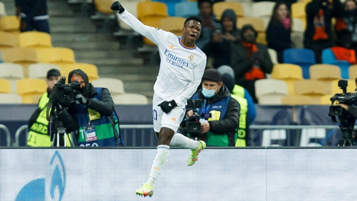 Vinicius scored twice in Real Madrid's 5-0 victory over Shakhtar Donetsk