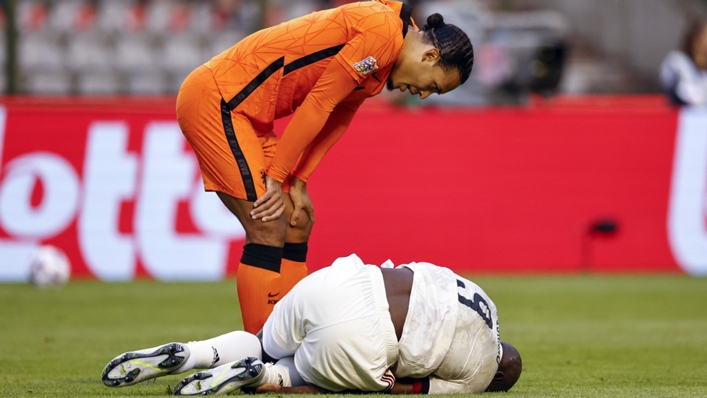 Romelu Lukaku was injured against the Netherlands