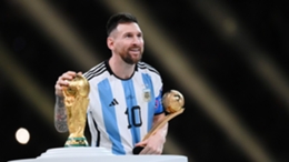 Lionel Messi finally got his hands on the World Cup trophy in Qatar