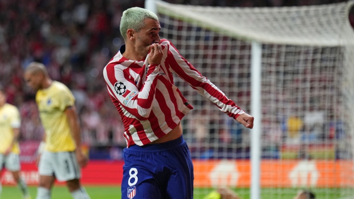 Antoine Griezmann celebrates his stunning late winner