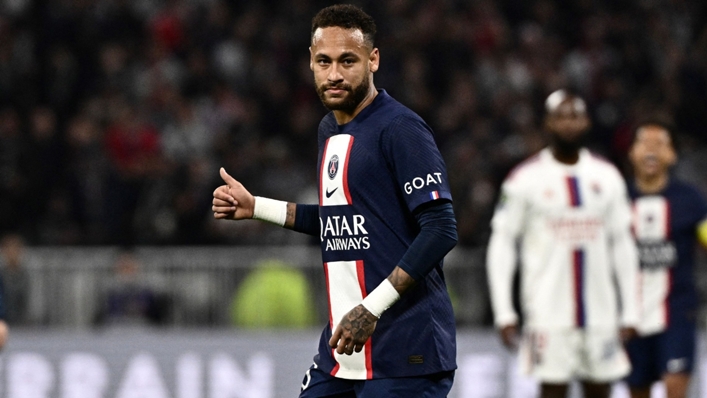 Neymar made his 100th appearance in Ligue 1