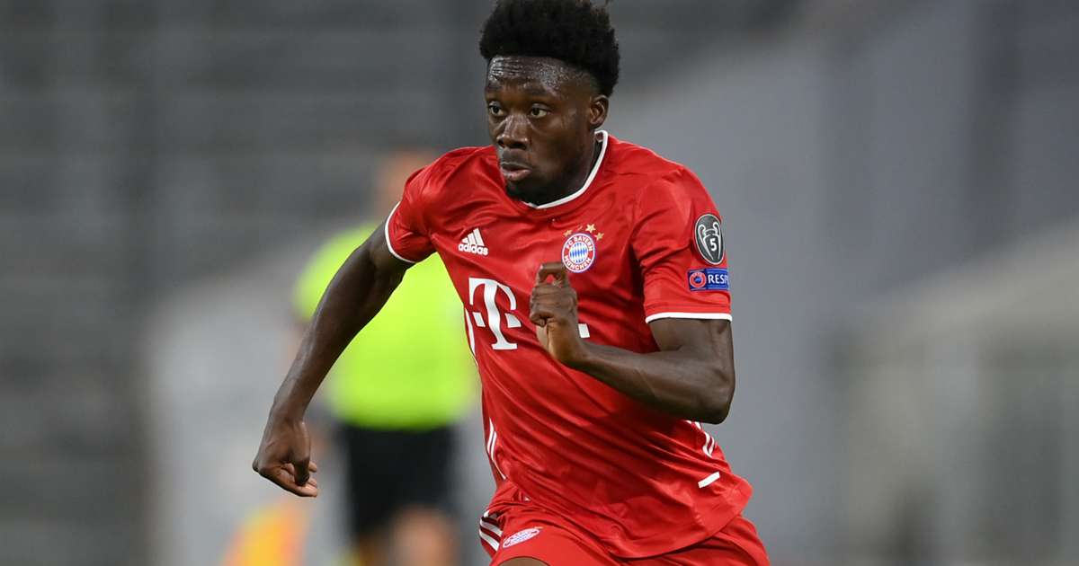 Alphonso Davies has been named the fastest player in Bayern Munich
