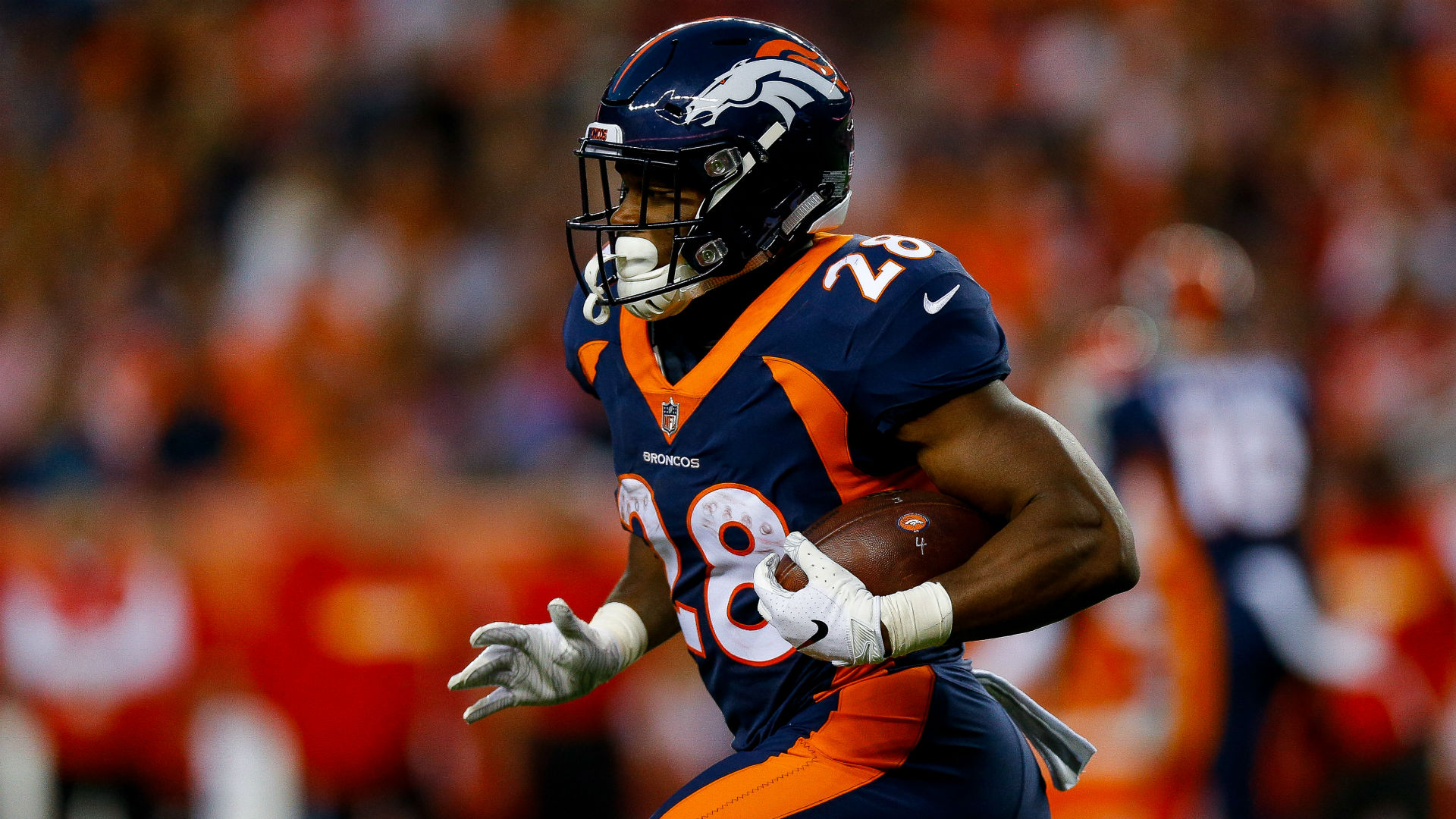 Royce Freeman injury update: Broncos RB sprains ankle against Cardinals ...