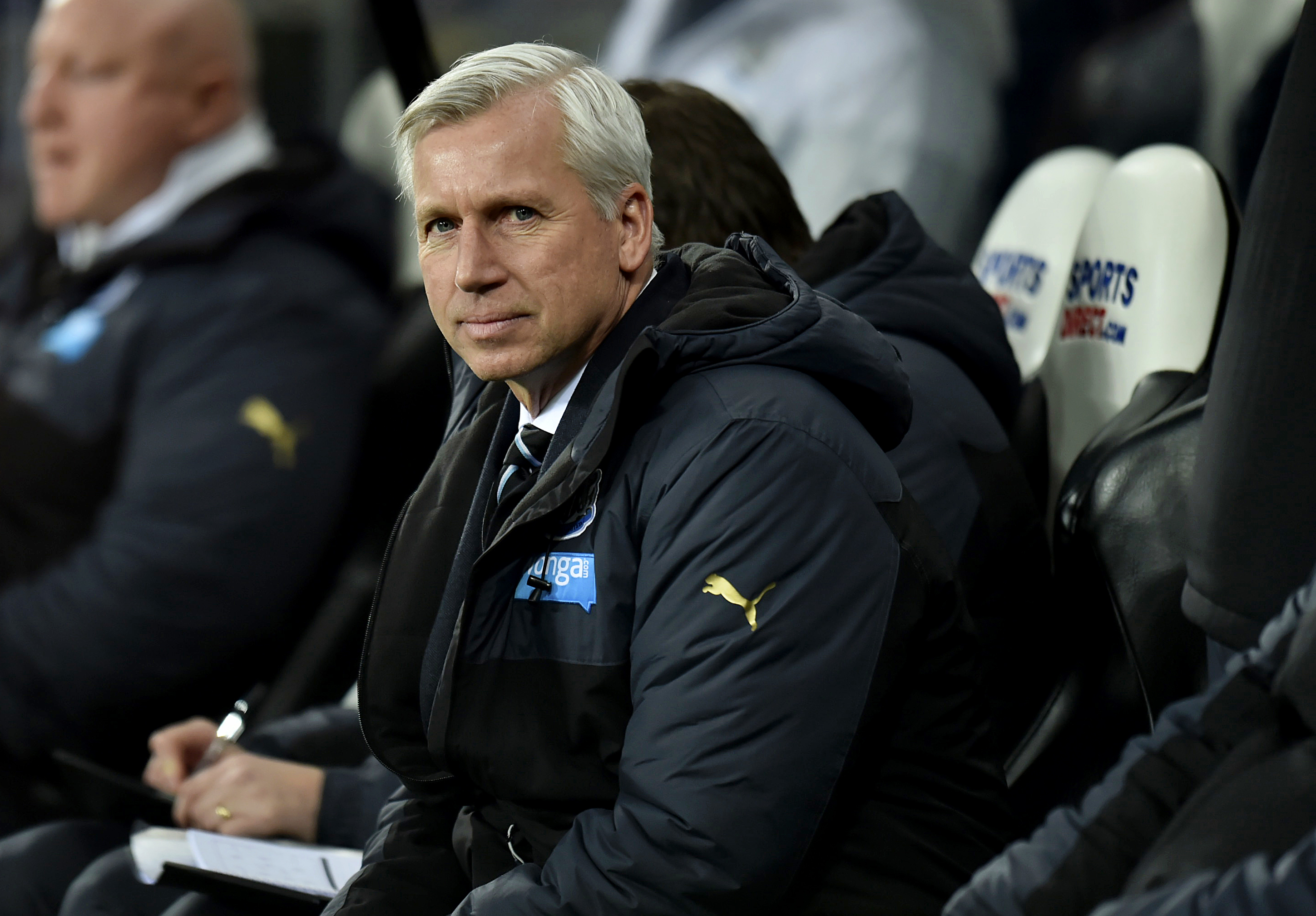 Alan Pardew in the dugout (Owen Humphreys/PA)