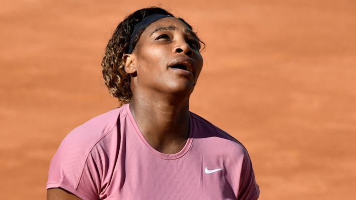 Serena Williams after losing to Nadia Podoroska in Rome