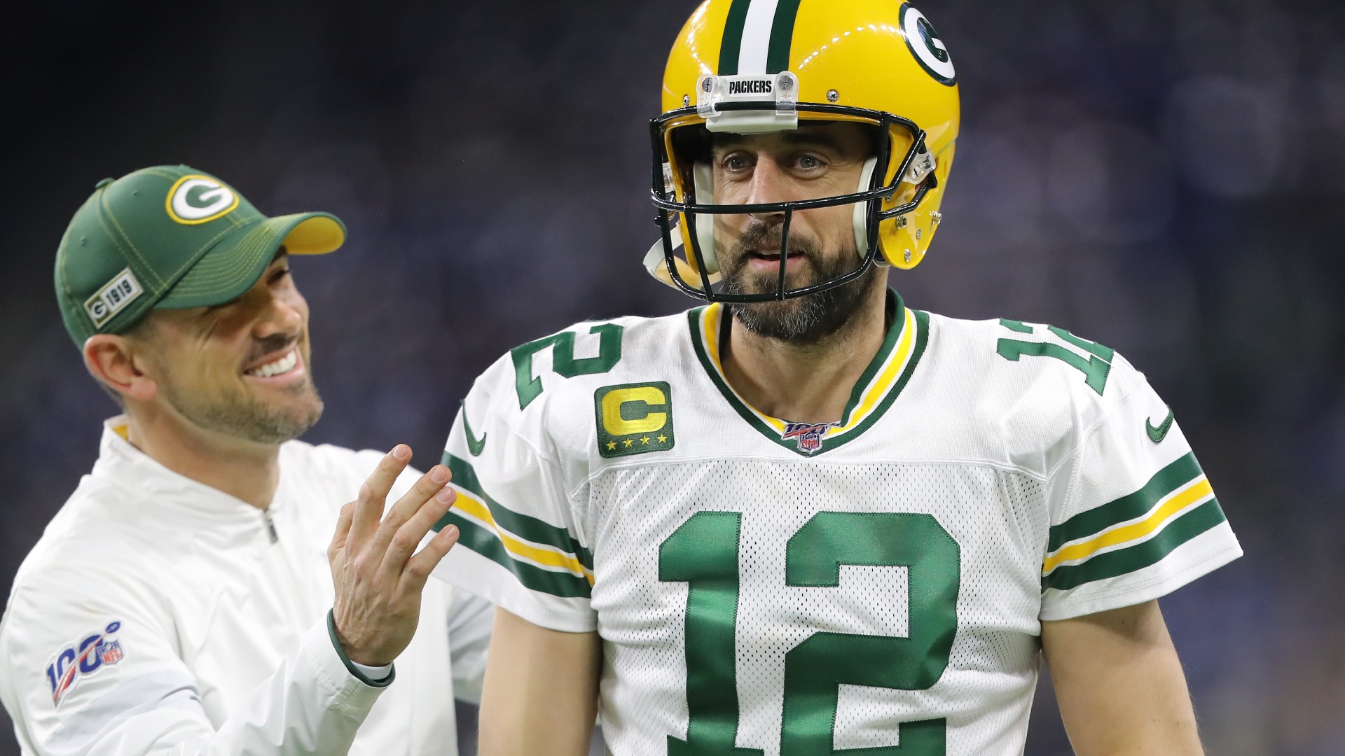 Matt LaFleur and Aaron Rodgers