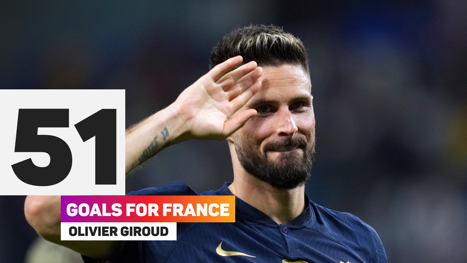 Olivier Giroud is hunting a record for France