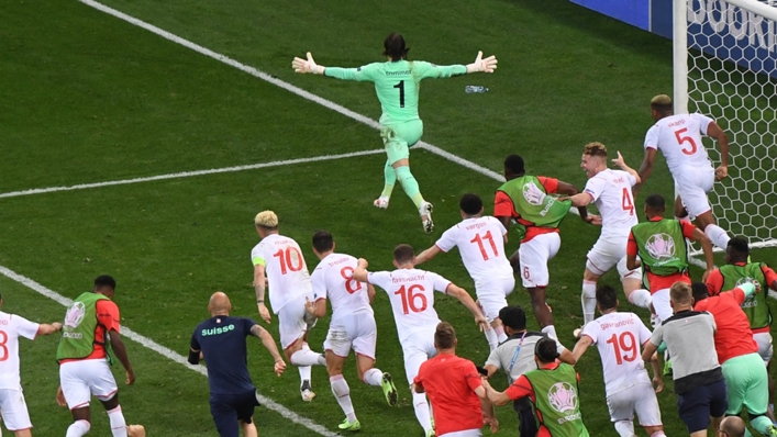 Switzerland celebrate a famous win over France