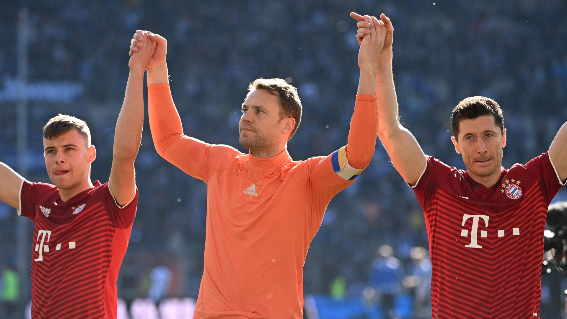 Bayern Munich players celebrate