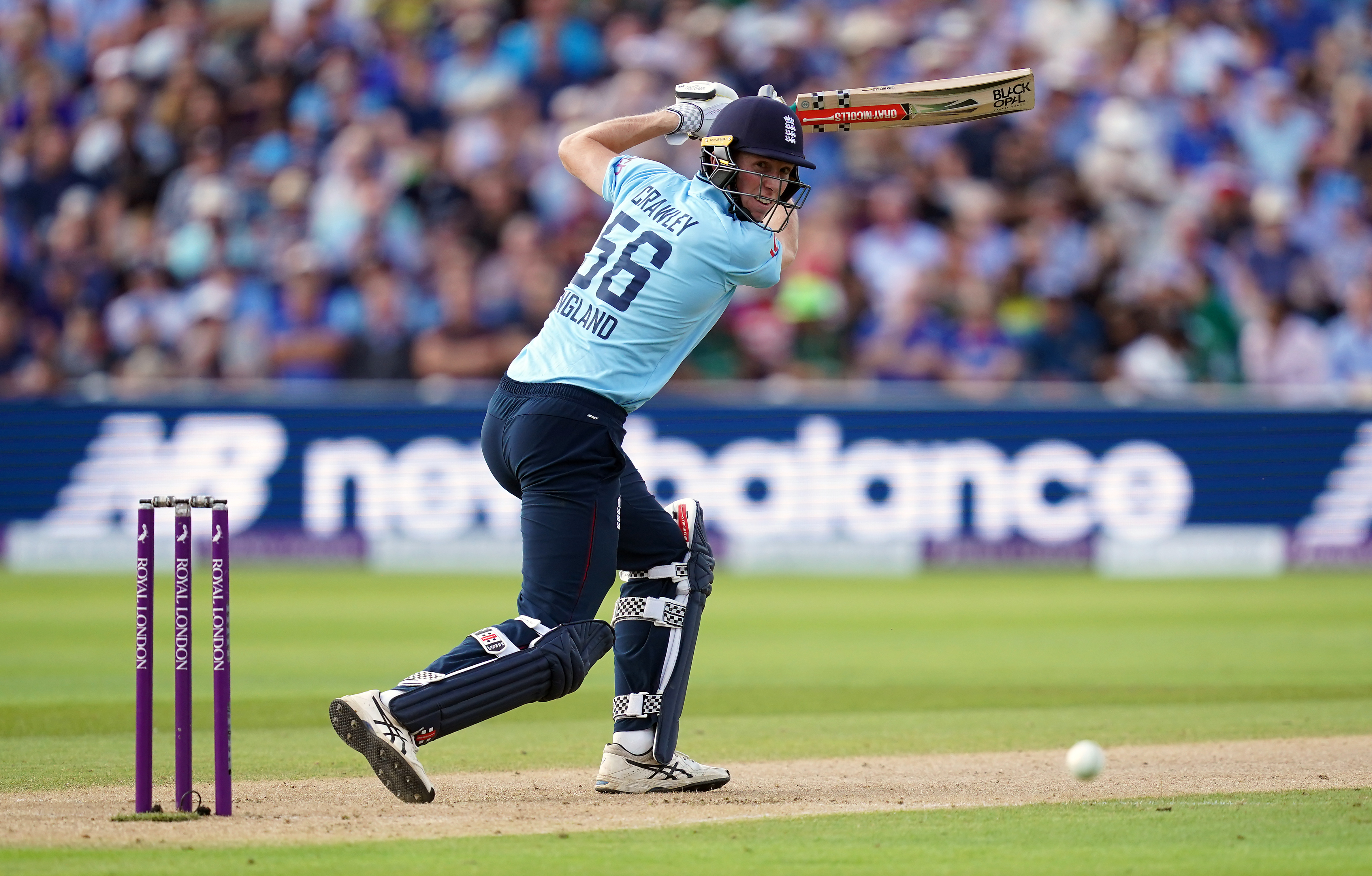 Zak Crawley bats during his last ODI appearance two years ago.