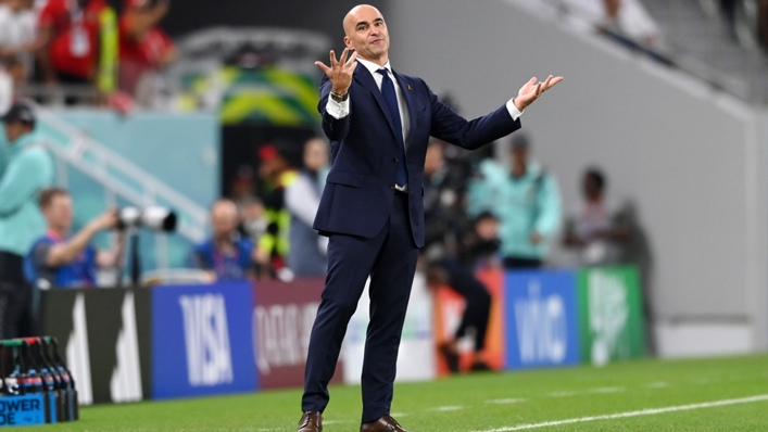 Belgium coach Roberto Martinez watched on as his side were defeated