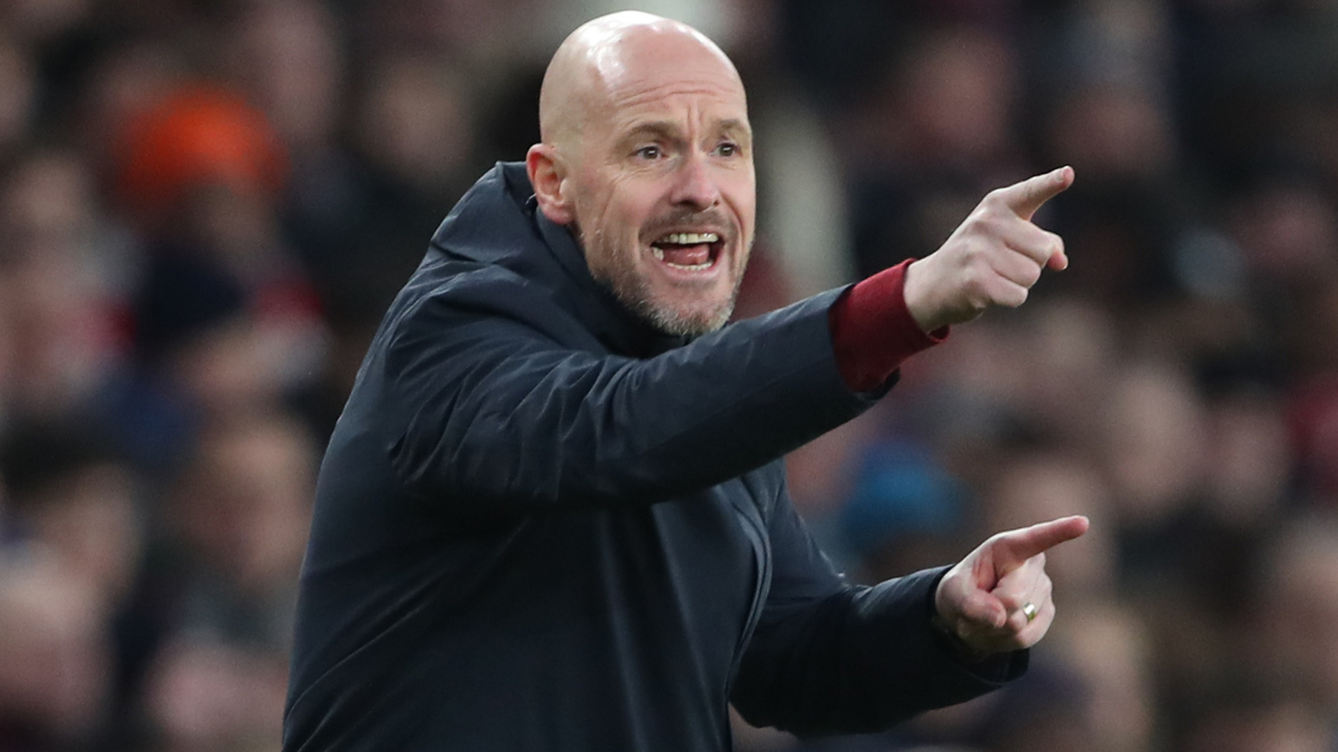 Erik ten Hag was busy on the touchline in Manchester United's loss at Arsenal