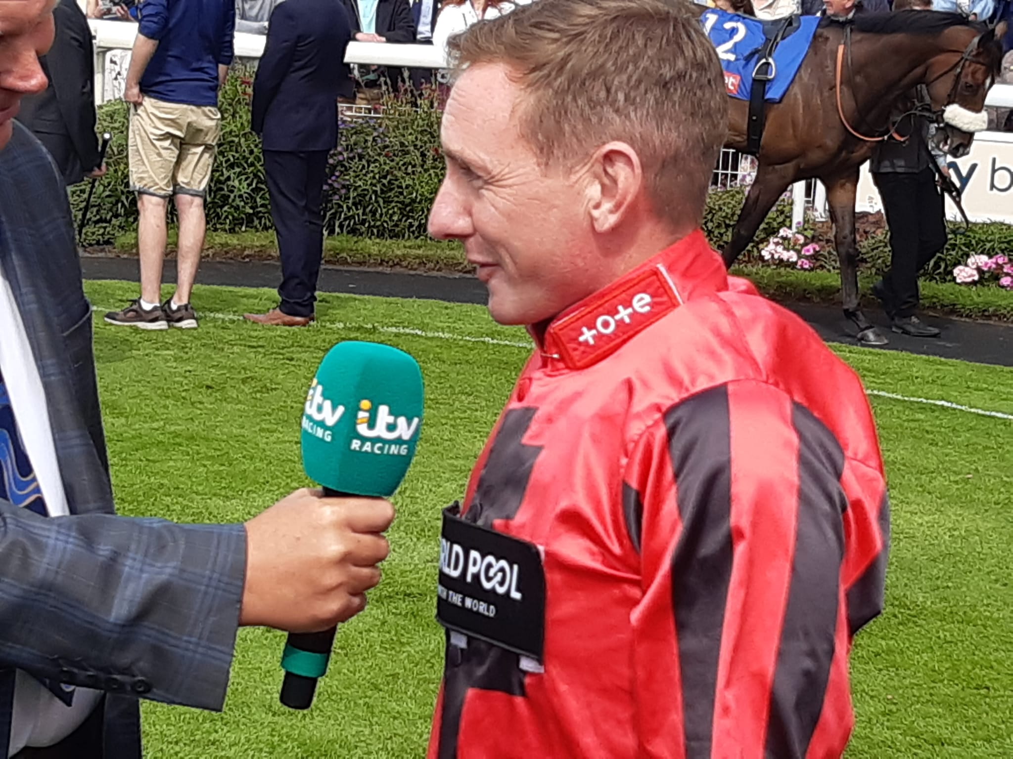 Paul Hanagan in the York winner's enclosure