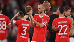 Benfica's players look dejected following their 2-0 loss to Inter