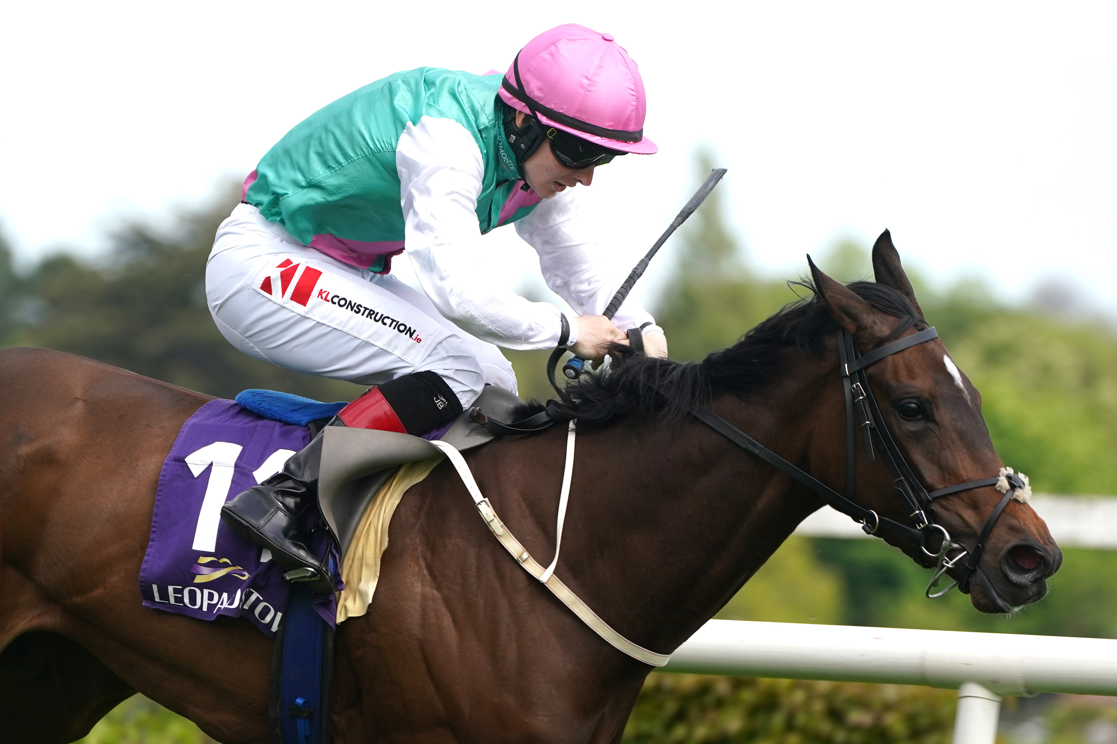 Zarinsk won at Leopardstown for the third time in the Romanised Minstrel Stakes