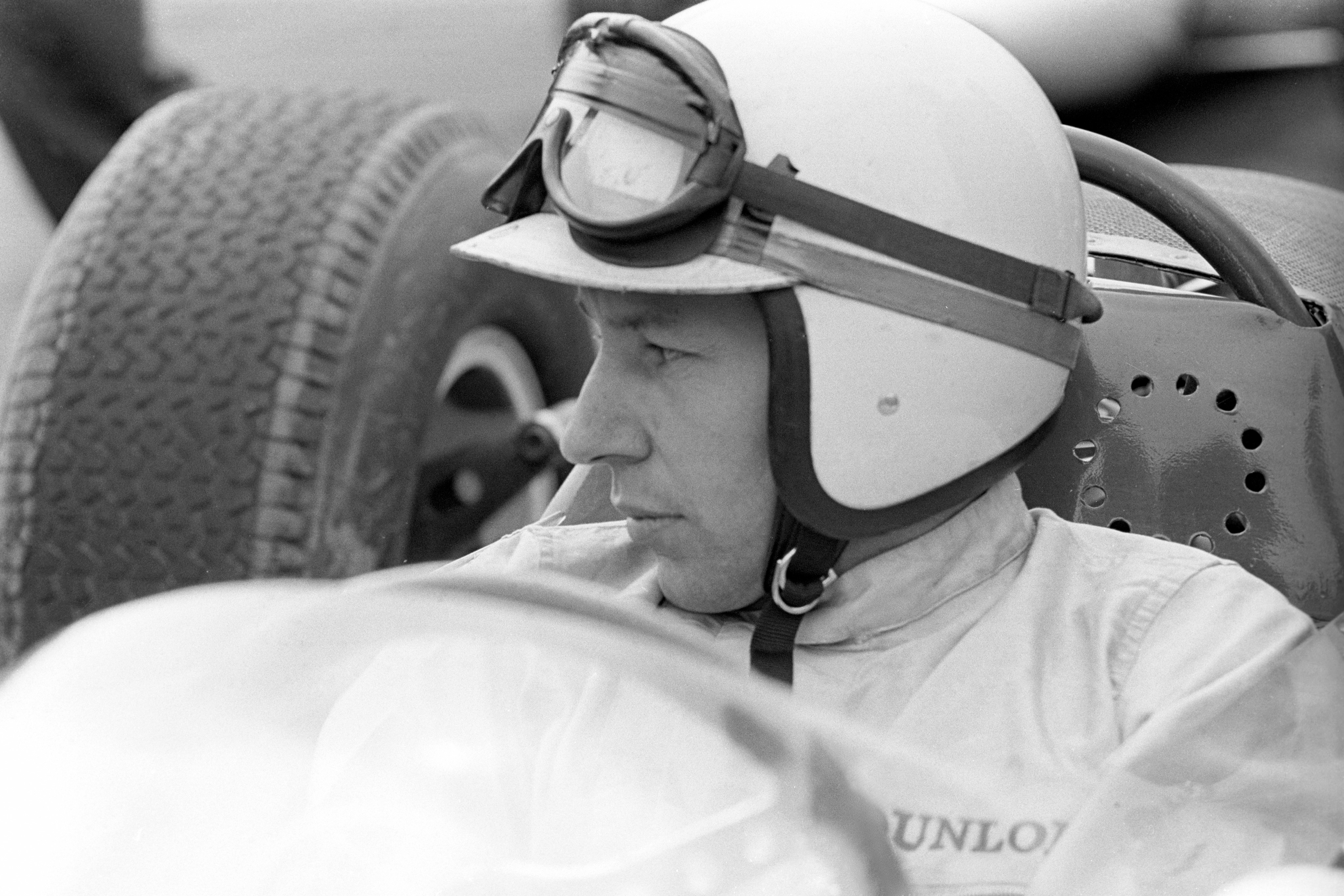 John Surtees in the cockpit of his Ferrari at Brands Hatch in 1964