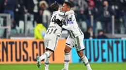 Danilo celebrates with Nicolo Fagioli after equalising for Juventus on Sunday