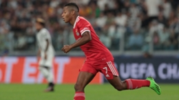 David Neres wheels away in celebration after scoring for Benfica against Juventus on Wednesday