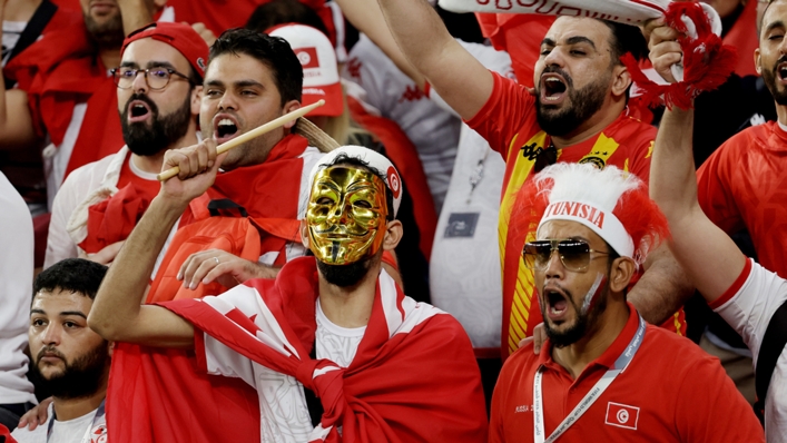 Tunisia fans raised the roof in the World Cup game against Denmark