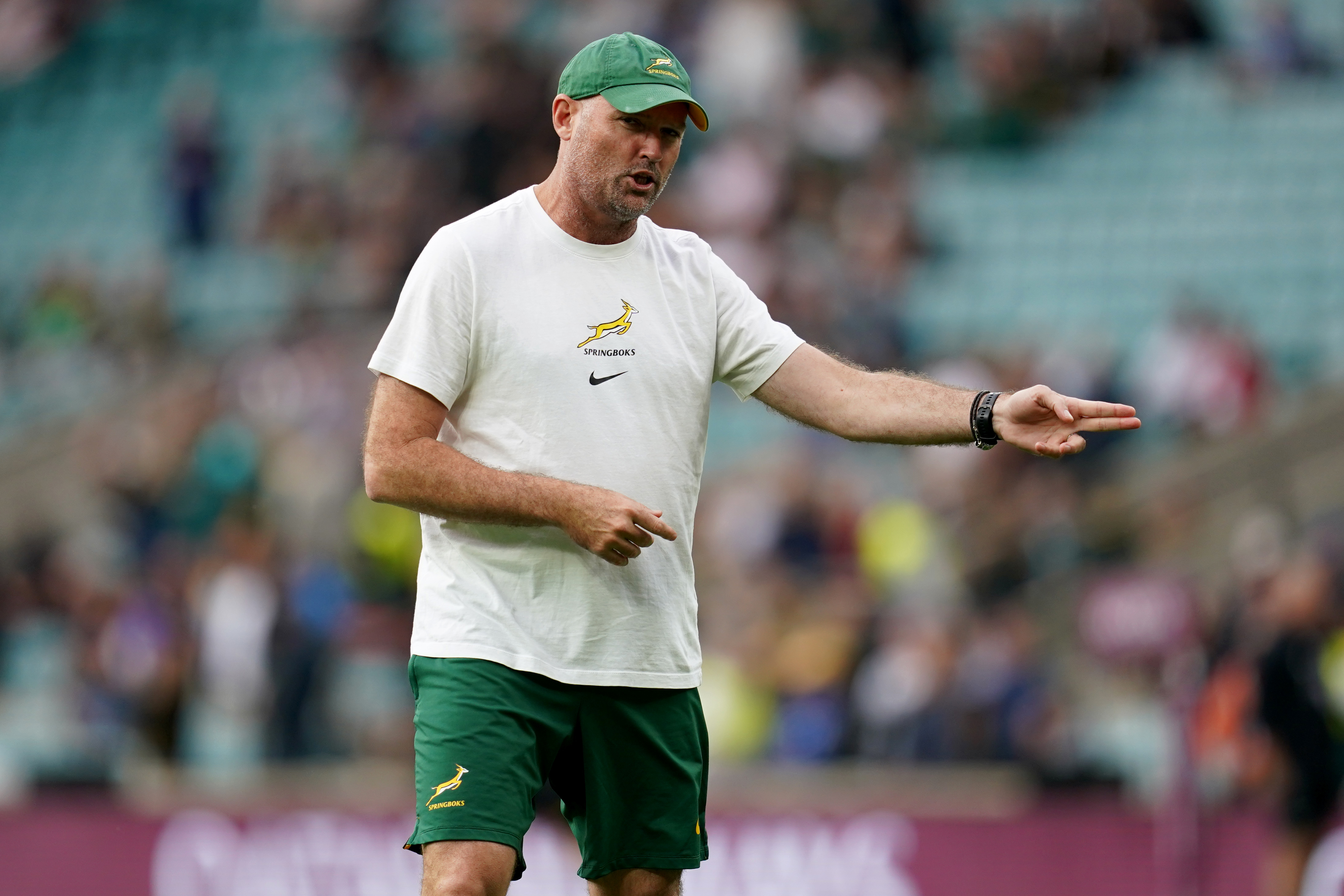 South Africa head coach Jacques Nienaber is awaiting the result of Ireland versus Scotland