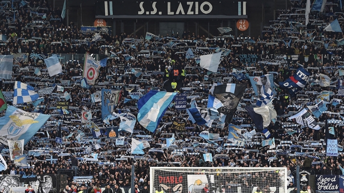 Lazio's Curva Nord was a sea of colour, but some fans let the club down