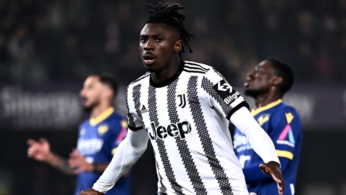 Moise Kean scored Juventus' winner against Hellas Verona