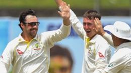 Travis Head (left) took 4-10 as Australia thrashed Sri Lanka