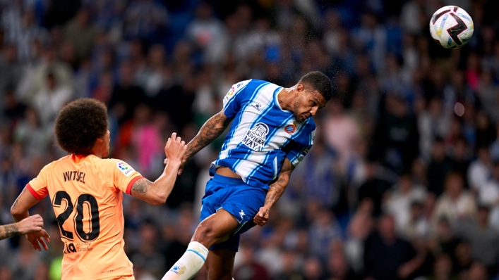 Vinicius Souza rises to head Espanyol's equaliser against Atletico Madrid