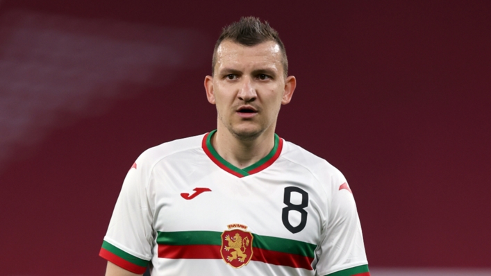 Todor Nedelev in action for Bulgaria against Croatia in March
