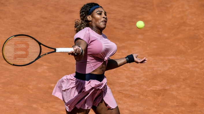 Serena Williams in action in Rome