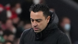 Xavi looks downcast as Barcelona slide to defeat