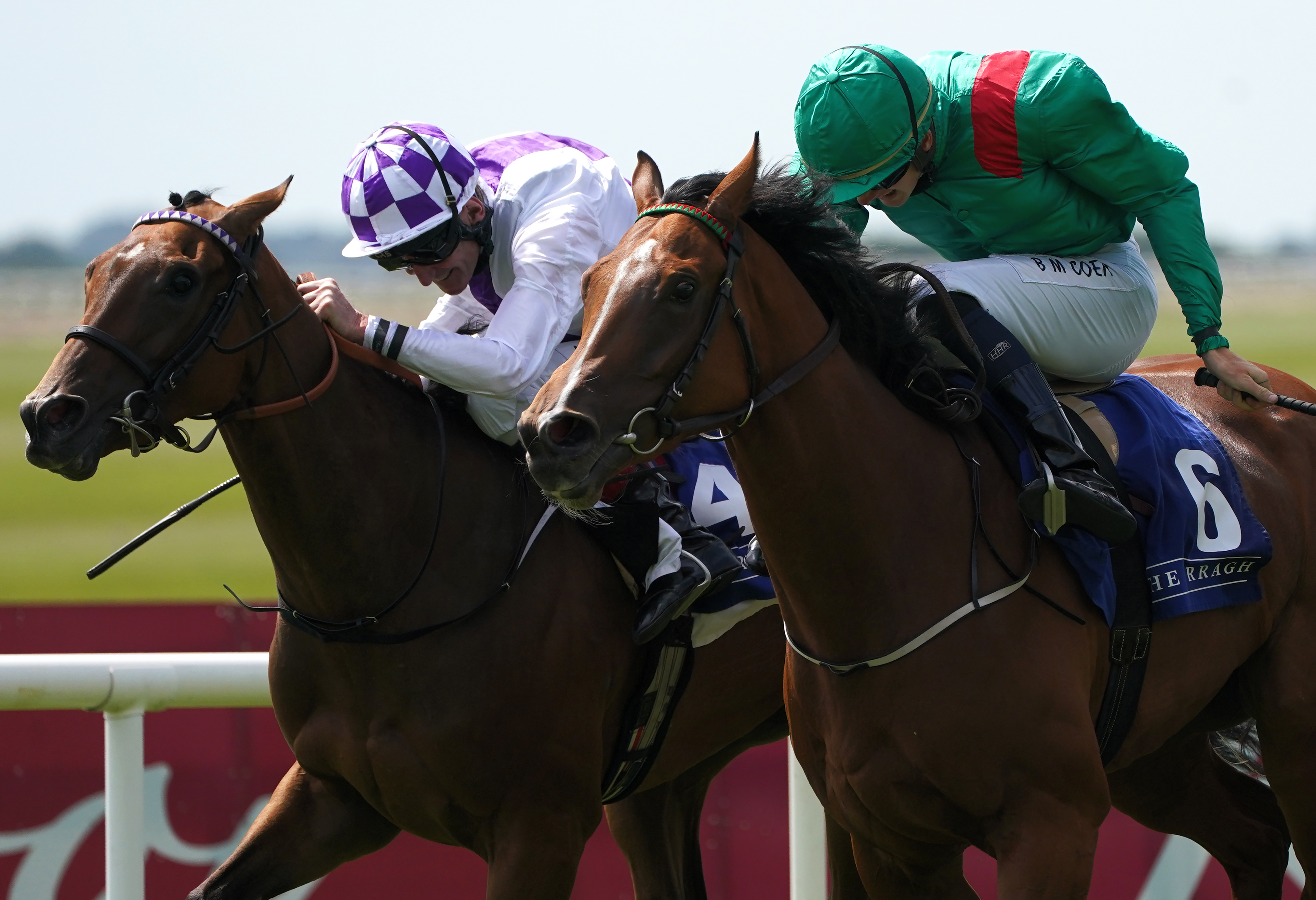 Kerkiyra (right) was an Irish Champions Weekend winner in 2022
