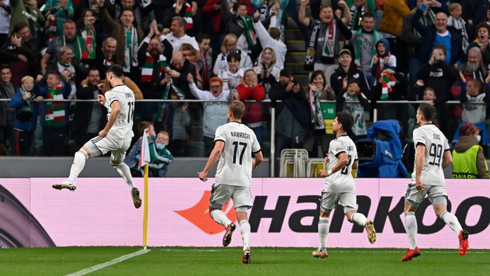 Mahir Emreli was on target as Legia Warsaw edged past Leicester in the Europa League