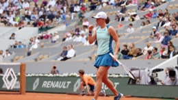 Iga Swiatek celebrates yet another win at the French Open
