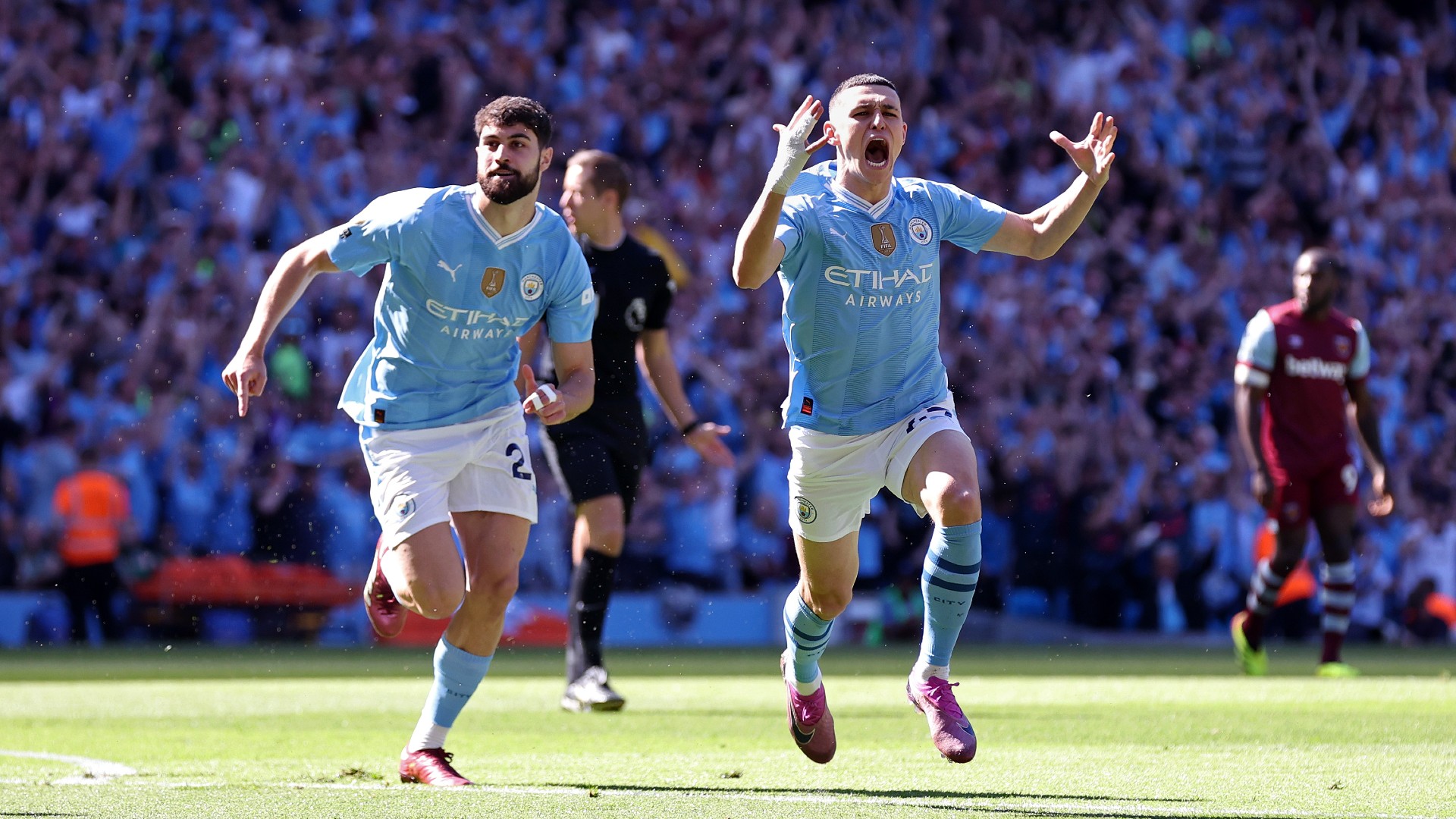 Manchester City 3-1 West Ham: Foden scores twice as champions retain title