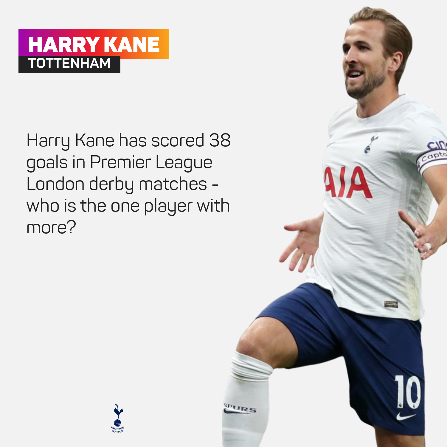 Harry Kane has a great record in London derbies