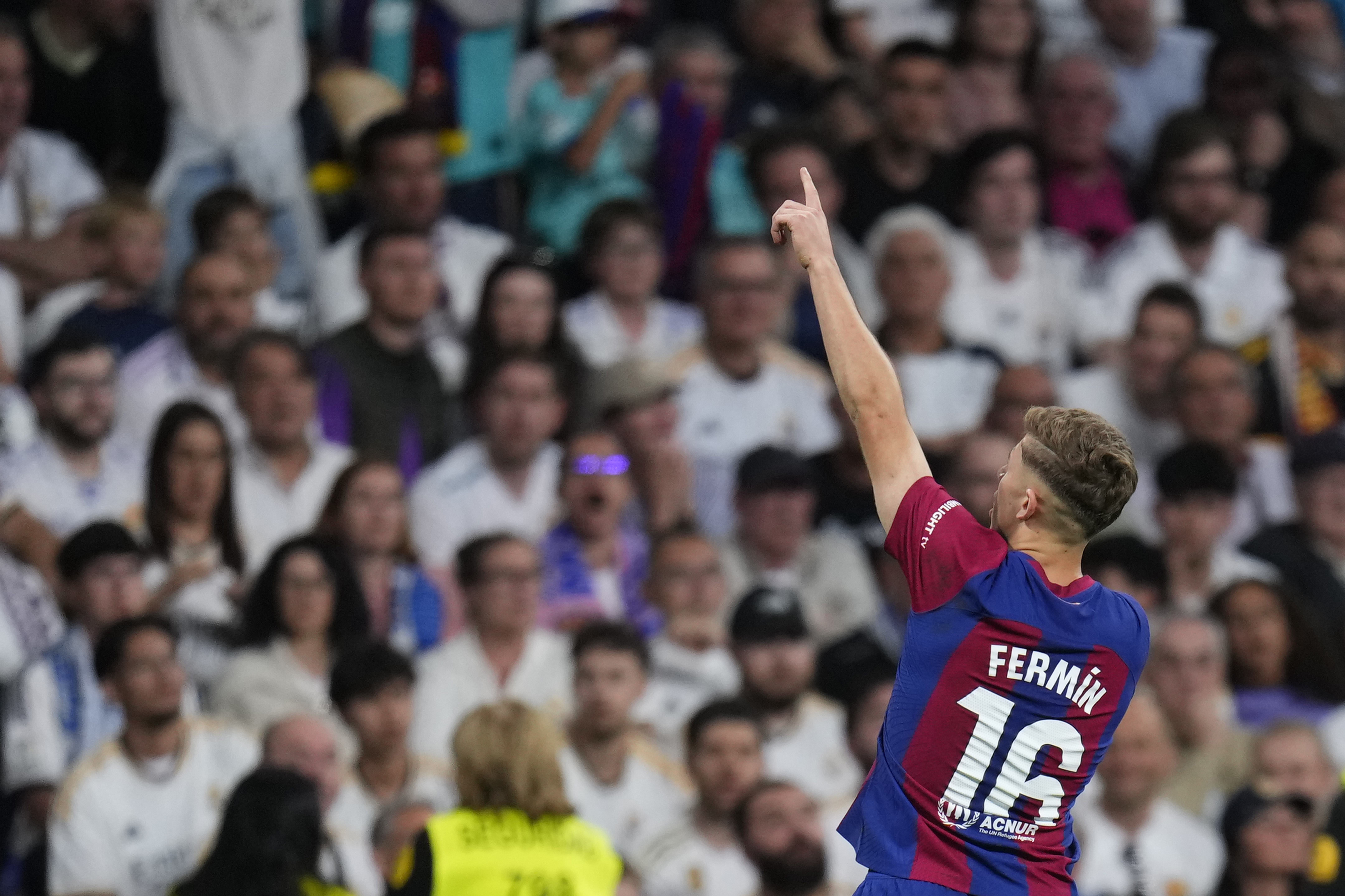 Fermin silenced the Real fans when giving Barca a second-half lead