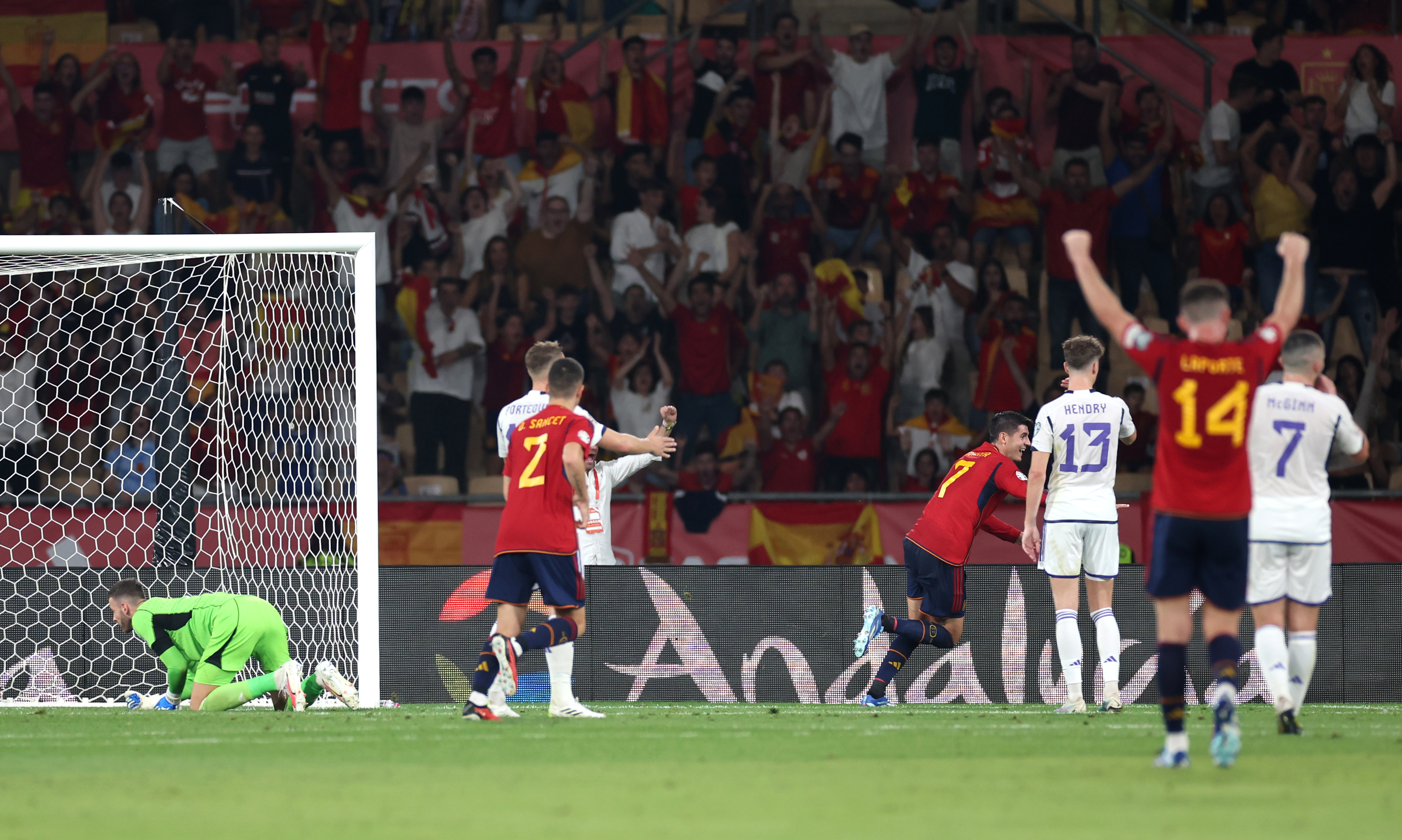 Alvaro Morata puts Spain ahead