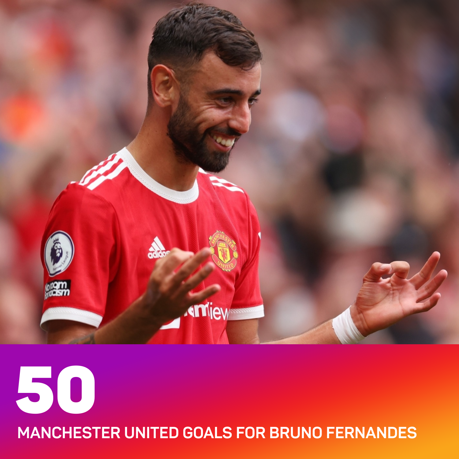Bruno Fernandes on reaching 50 goals for Man Utd: 'I want to get numbers with trophies, not goals'