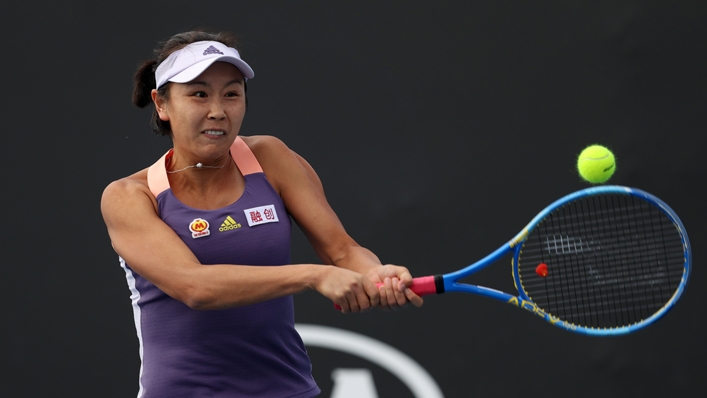 Peng Shuai in action at the 2020 Australian Open
