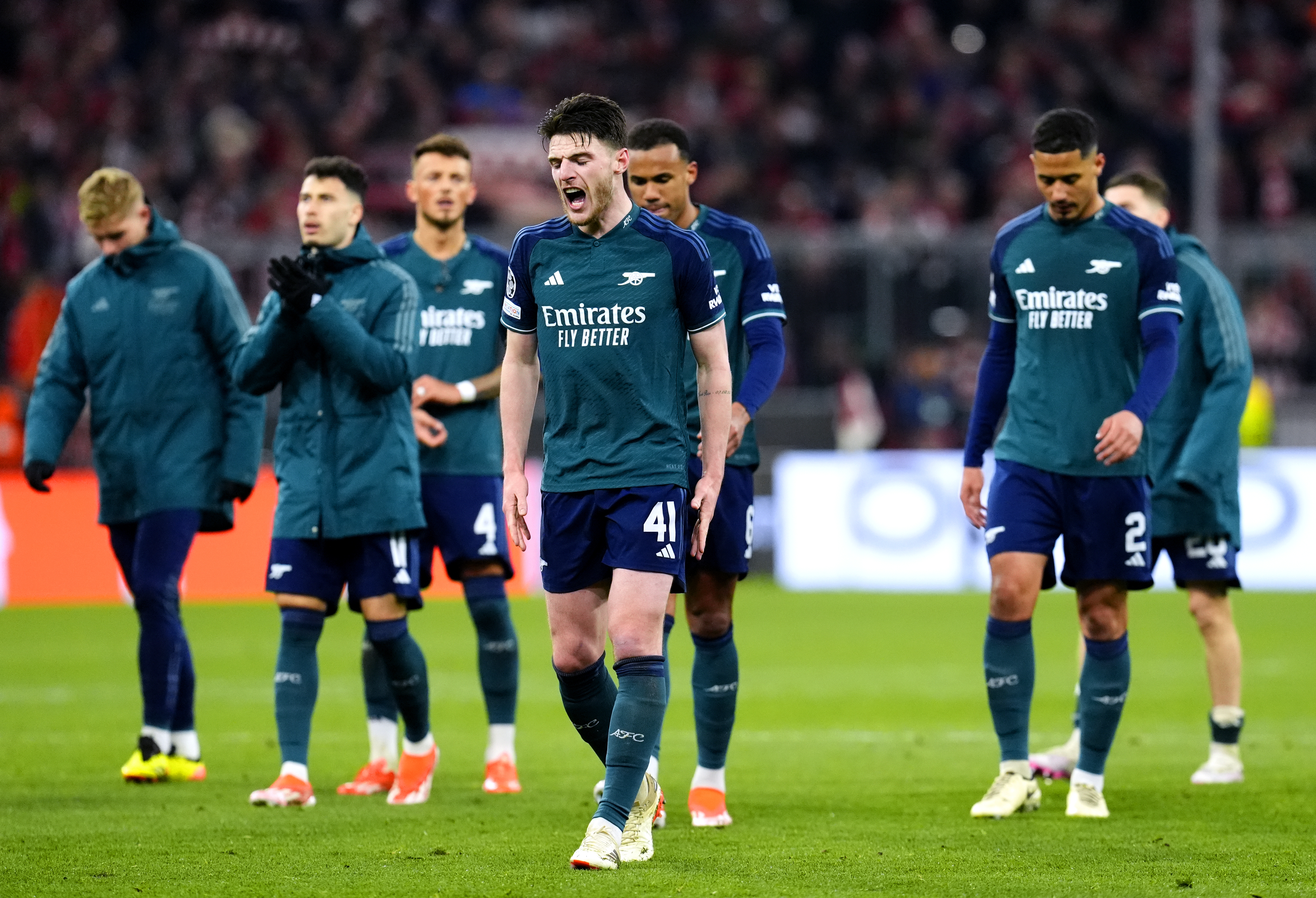 Arsenal were knocked out of the Champions League by Bayern Munich