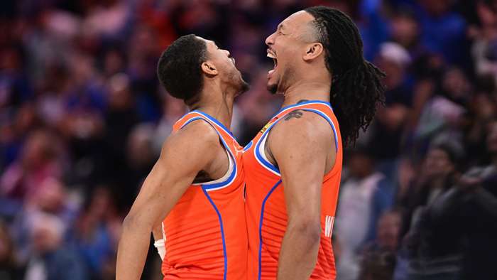 NBA: Thunder win 14th straight, end Knicks' run