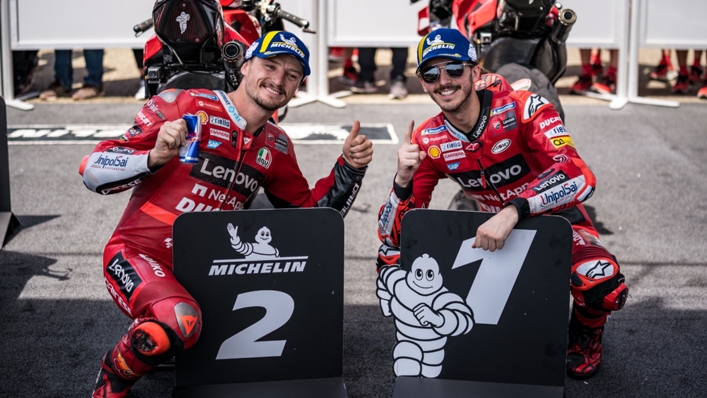 Ducati celebrate their one-two in qualifying