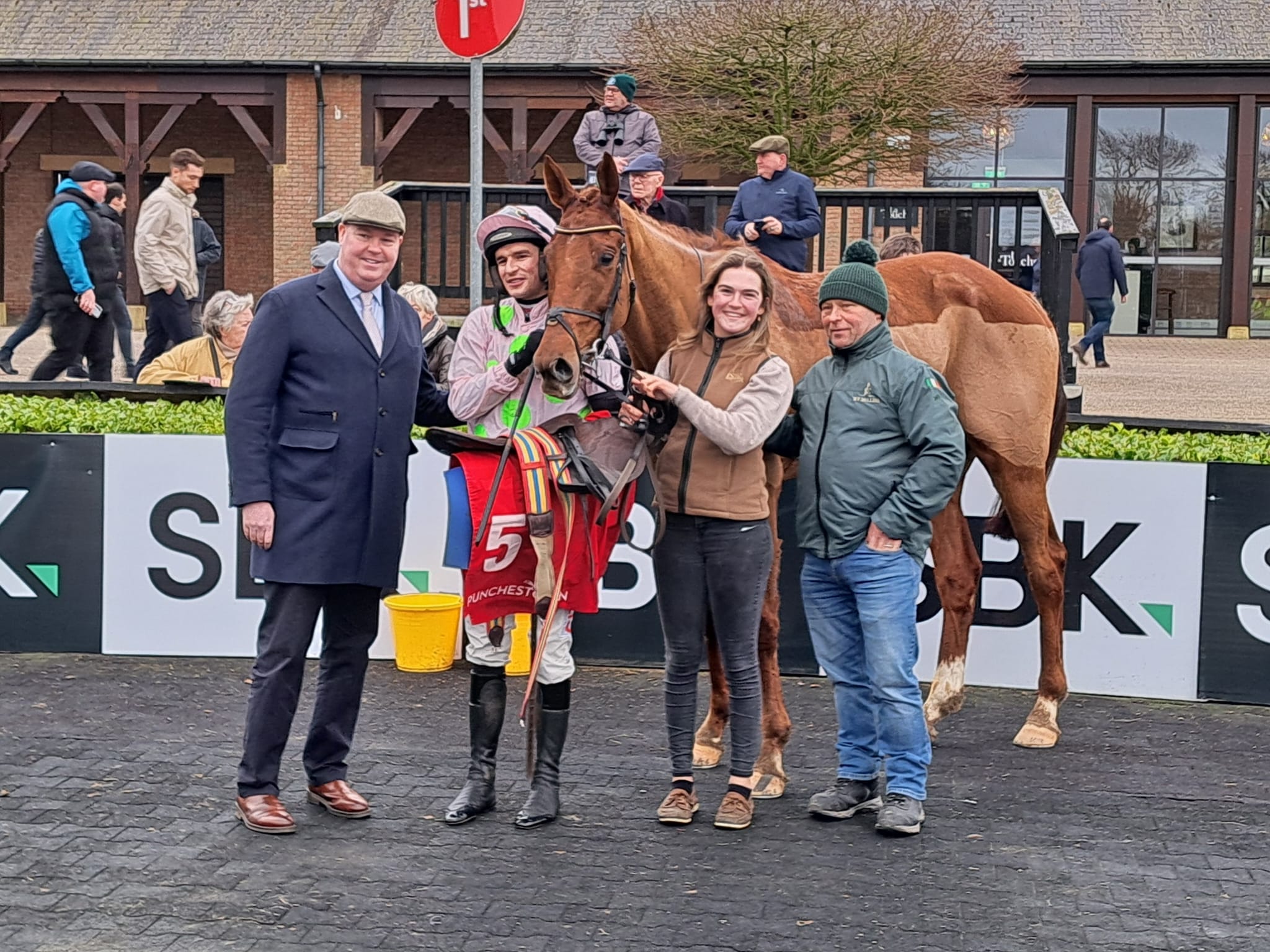 Mercurey in the Punchestown winner's enclosure