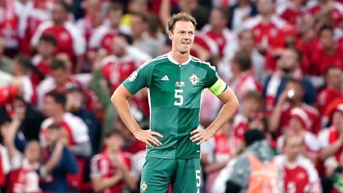Jonny Evans said Northern Ireland’s defeat in Denmark was “hard to take” (Zac Goodwin/PA)
