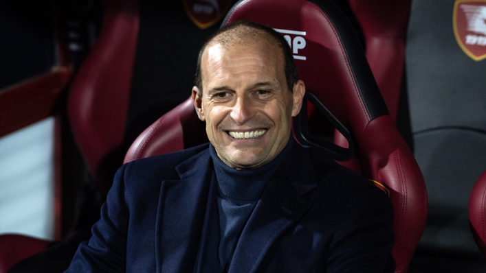 Massimiliano Allegri watches on as Juventus beat Salernitana on Tuesday